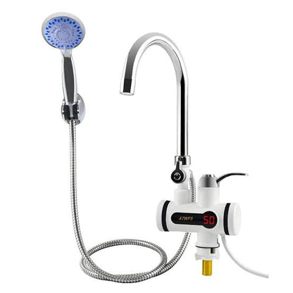 Instant Hot Water Faucet Tap with Shower | Electric Geyser Tap & Shower