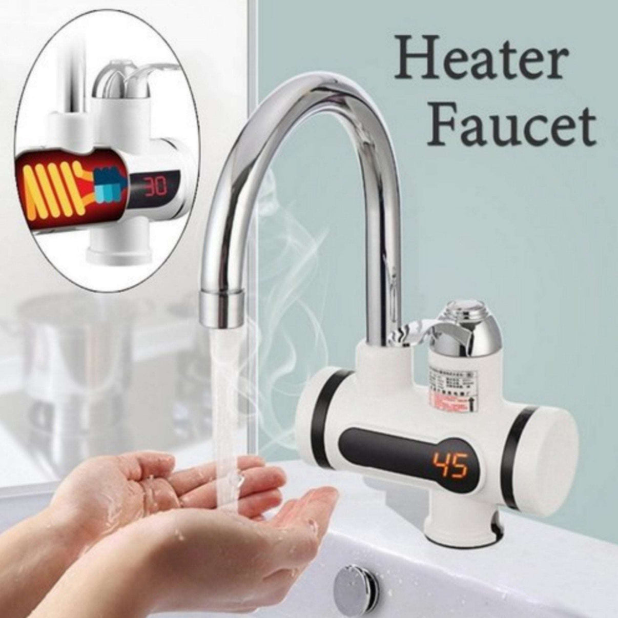 Instant Hot Water Faucet Tap with Shower | Electric Geyser Tap & Shower